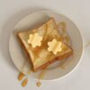 Milk bread toast with honey