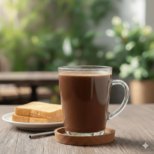 Dark chocolate with toast bread